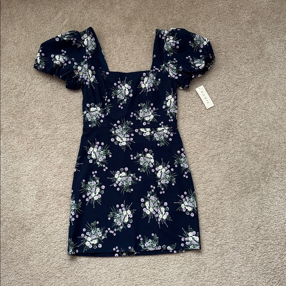 Rowa Floral Puff Sleeve mini Dress